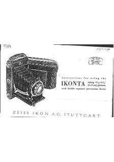 Zeiss (VEB) Ercona manual. Camera Instructions.